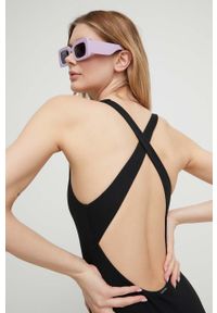 Calvin Klein jednoczęściowy strój kąpielowy kolor czarny lekko usztywniona miseczka. Kolor: czarny. Materiał: włókno, materiał #5