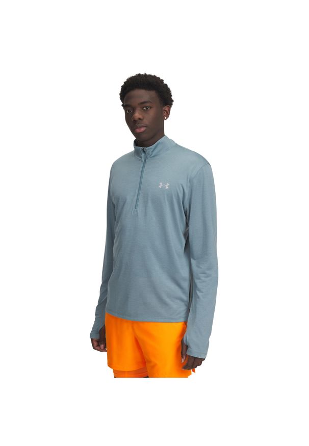 Bluza rozpinana z zamkiem 1/4 Under Armour UA Launch. Kolor: niebieski. Sport: fitness