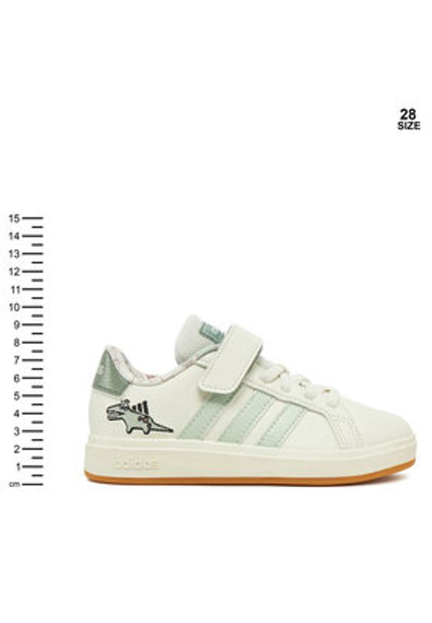 Adidas - adidas Sneakersy Dino Grand Court 2.0 JI3896 Biały. Kolor: biały. Materiał: materiał