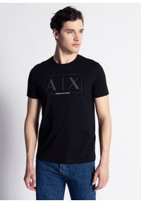 Koszulka męska czarna Armani Exchange 3LZTBT ZJA5Z 1200. Kolor: biały