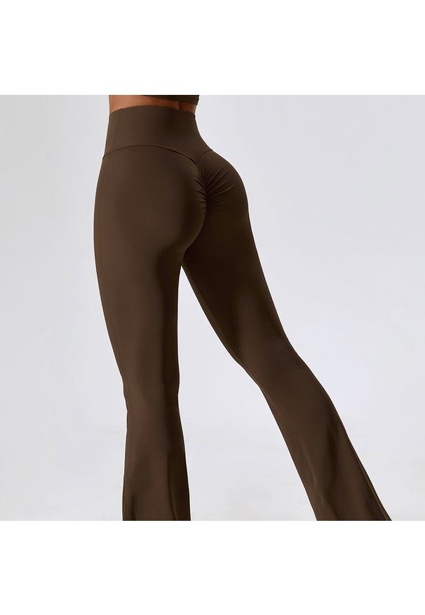 Intica - Spodnie treningowe z elastycznego materiału z wysokim stanem Oksun. Stan: podwyższony. Kolor: różowy. Materiał: materiał. Sport: fitness