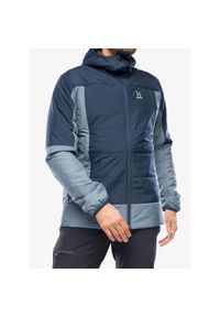 Haglöfs - Kurtka ocieplana męska Haglofs Mimic Silver Hood. Kolor: niebieski. Sport: turystyka piesza