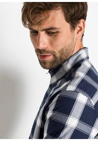 bonprix - Koszula z długim rękawem czystej bawełny. Kolor: niebieski. Materiał: bawełna. Długość rękawa: długi rękaw. Długość: długie #3