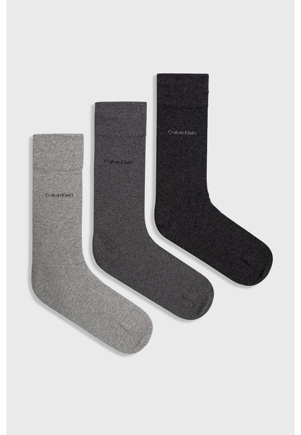 Calvin Klein skarpetki (3-pack). Kolor: szary