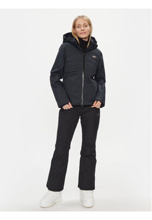4f - 4F Kurtka narciarska 4FAW23TTJAF339 Czarny Slim Fit. Kolor: czarny. Materiał: syntetyk. Sport: narciarstwo