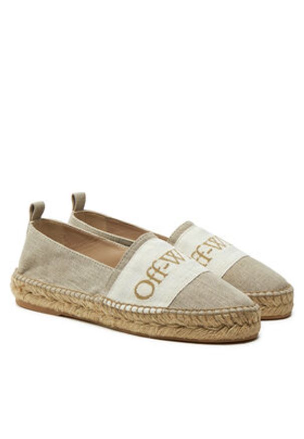 OFF-WHITE - Off-White Espadryle OWIB014S23FAB0016161 Beżowy. Kolor: beżowy. Materiał: materiał