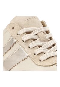 Klapki damskie barefoot Armodo, skórzana cholewka naturalna niska sportowa forma sznurowana konstrukcja z dekoracyjnymi panelami płaska elastyczna po. Okazja: na co dzień. Kolor: beżowy. Materiał: skóra. Styl: sportowy #5