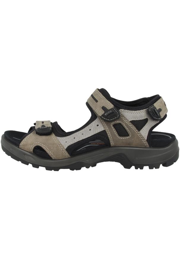 ecco - Buty do chodzenia męskie Ecco Offroad. Zapięcie: rzepy. Kolor: zielony. Materiał: materiał. Sport: turystyka piesza