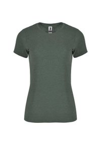 ROLY - T-shirt Damski Dwutonalny Z Krótkim Rękawem Fox. Kolor: zielony. Długość rękawa: krótki rękaw. Długość: krótkie. Sport: turystyka piesza #1