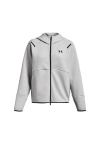 Damska bluza z kapturem zapinana na zamek Under Armour Unstoppable Fleece. Typ kołnierza: kaptur. Kolor: wielokolorowy, szary, czarny. Sport: bieganie #1