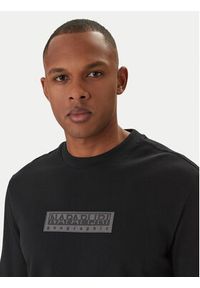 Napapijri Longsleeve S-Box Logo NP0A8BC5 Czarny Regular Fit. Kolor: czarny. Materiał: bawełna. Długość rękawa: długi rękaw #5