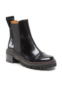 See By Chloé Botki SB33082A Czarny. Kolor: czarny. Materiał: lakier, skóra #4