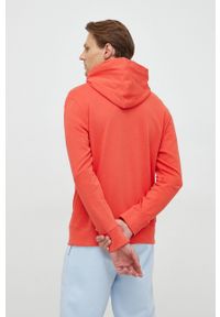 GAP bluza bawełniana męska kolor czerwony z kapturem z aplikacją. Typ kołnierza: kaptur. Kolor: czerwony. Materiał: bawełna. Wzór: aplikacja #2