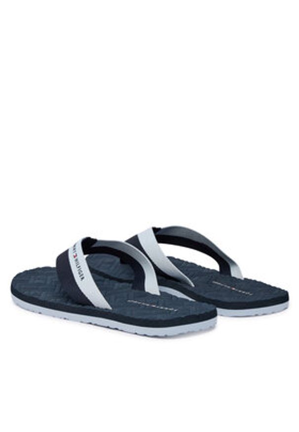 TOMMY HILFIGER - Tommy Hilfiger Japonki Webbing Strap Flag Embossed FM0FM05807 Granatowy. Kolor: niebieski. Materiał: materiał