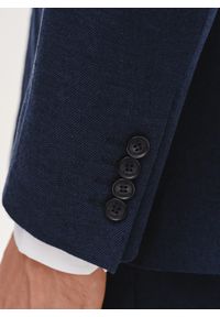 Pako Lorente - PAKO LORENTE - Granatowa marynarka garniturowa z lnem. Kolor: niebieski. Materiał: len. Wzór: gładki. Sezon: wiosna #4