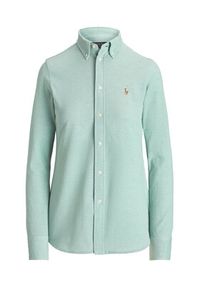 Polo Ralph Lauren Koszula 211924258009 Zielony Slim Fit. Typ kołnierza: polo. Kolor: zielony. Materiał: bawełna #5