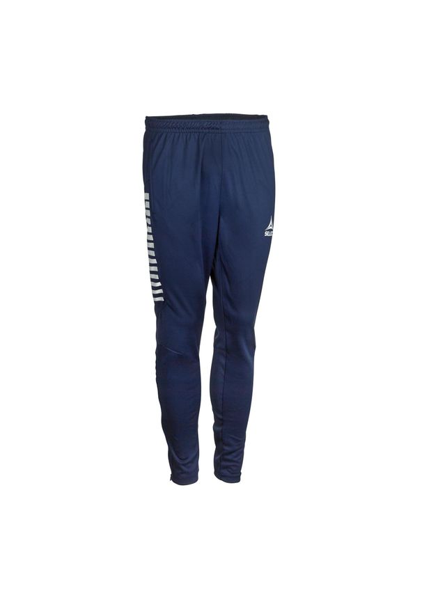 SELECT - Spodnie piłkarskie zwężane dla dzieci Select Spain granatowe. Kolor: niebieski. Materiał: dresówka. Styl: sportowy