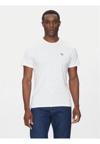 Barbour T-Shirt Essential Sports MTS0331WH11 Biały Tailored Fit. Kolor: biały. Materiał: bawełna #1