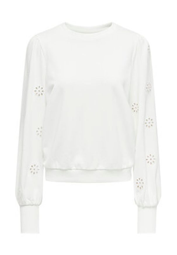 only - ONLY Bluza Femme 15315687 Biały Regular Fit. Kolor: biały. Materiał: syntetyk, bawełna