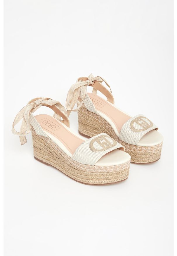 Liu Jo - Sandały damskie na koturnie LIU JO. Obcas: na koturnie
