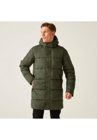 Kurtka z kapturem Regatta Hayleyn. Typ kołnierza: kaptur. Kolor: zielony, brązowy, wielokolorowy. Materiał: puch. Sport: turystyka piesza #1