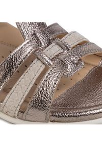 ecco - ECCO Sandały Flash 24087357462 Złoty. Kolor: złoty. Materiał: skóra #7