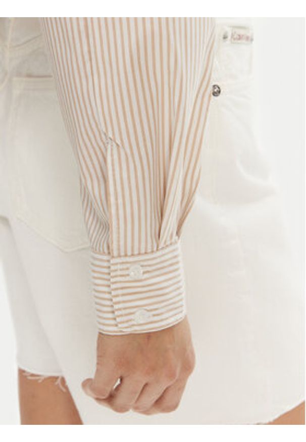 Calvin Klein Jeans Koszula J20J225078 Beżowy Regular Fit. Kolor: beżowy. Materiał: bawełna