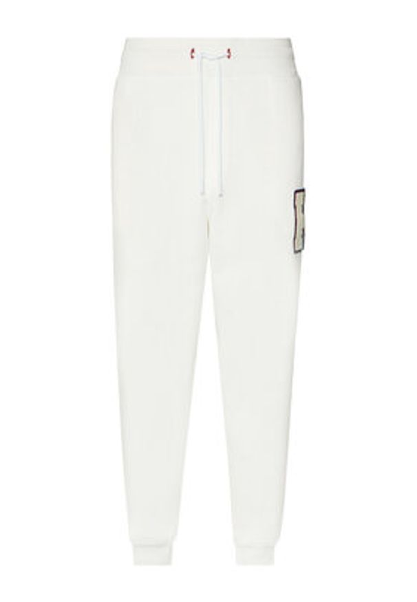 Tommy Jeans Spodnie dresowe Towel Patch DM0DM21277 Écru Regular Fit. Materiał: bawełna