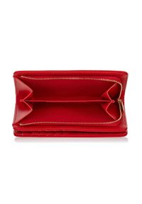 Ochnik - Czerwony portfel damski z logo. Kolor: czerwony. Materiał: skóra #3