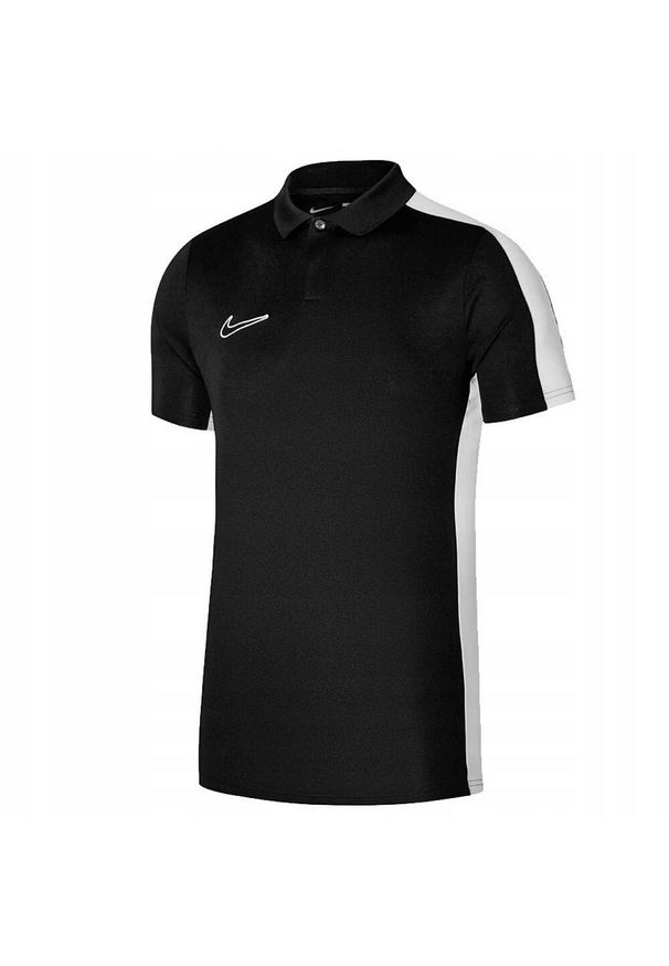 Nike - Męska Koszulka Polo Academy DriFIT. Typ kołnierza: polo. Kolor: czarny. Sport: turystyka piesza