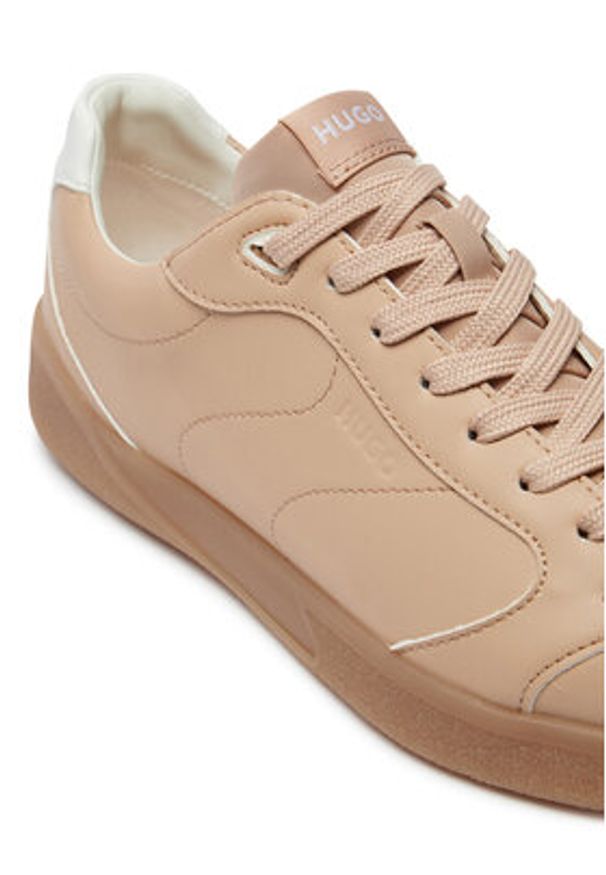 Hugo Sneakersy Riven 50523514 Beżowy. Kolor: beżowy. Materiał: skóra