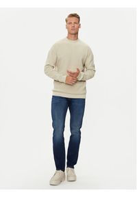 Calvin Klein Jeans Sweter J30J323986 Beżowy Regular Fit. Kolor: beżowy. Materiał: bawełna