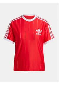 Adidas - adidas T-Shirt adicolor 3-Stripes IX5504 Czerwony Loose Fit. Kolor: czerwony. Materiał: syntetyk #4