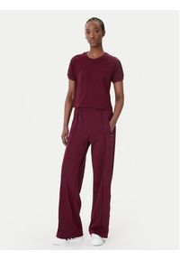 Adidas - adidas T-Shirt Lace Cali KC6453 Bordowy Regular Fit. Kolor: czerwony. Materiał: bawełna #4