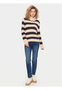 Saint Tropez Sweter 30512743 Niebieski Loose Fit. Kolor: niebieski. Materiał: bawełna #10