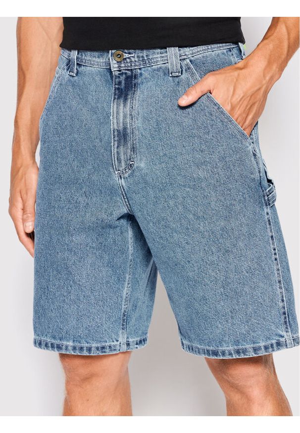 Vans Szorty jeansowe Drill Chore VN0A7S4S Niebieski Loose Fit. Kolor: niebieski. Materiał: bawełna, jeans