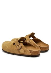 Birkenstock Klapki Boston Leve 1026164 Beżowy. Kolor: beżowy. Materiał: skóra, zamsz #5