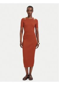 Fracomina Sukienka dzianinowa FJ26SD5001K56501 Czerwony jasny Slim Fit. Kolor: czerwony. Materiał: syntetyk #1