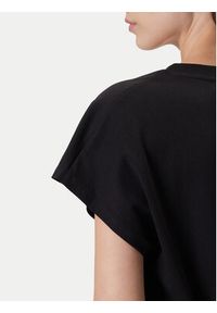 Karl Lagerfeld - KARL LAGERFELD Bluzka A4W17046 Czarny Relaxed Fit. Typ kołnierza: dekolt w karo. Kolor: czarny. Materiał: bawełna #5