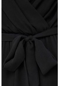 Answear Lab sukienka kolor czarny midi rozkloszowana. Kolor: czarny. Materiał: koronka, tkanina. Wzór: gładki. Typ sukienki: rozkloszowane. Styl: wakacyjny. Długość: midi