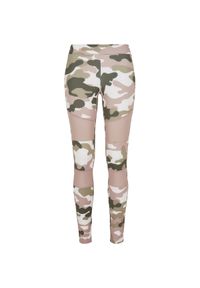 Legginsy damskie Urban Classics camouflage tech (Grandes tailles). Kolor: różowy. Materiał: mesh #1