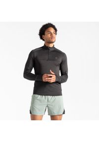 DARE 2B - Męska bluza sportowa z suwakiem termiczna Powet Up II. Kolor: czarny. Materiał: poliester, elastan