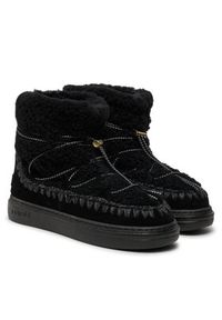 Mou Śniegowce Eskimo Sneaker Bold Scoub Lace FW411012A Czarny. Kolor: czarny. Materiał: skóra #4