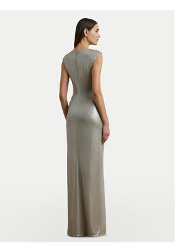 Lauren Ralph Lauren - LAUREN RALPH LAUREN Sukienka wieczorowa 253970801001 Srebrny Slim Fit. Kolor: srebrny. Materiał: syntetyk. Styl: wizytowy