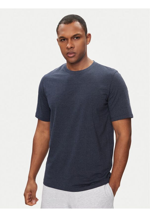 Jack & Jones - Jack&Jones T-Shirt 12222887 Granatowy Standard Fit. Kolor: niebieski. Materiał: syntetyk