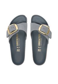 Birkenstock Klapki Madrid Big Buckle Hex 1032090 Szary. Kolor: szary. Materiał: skóra #6