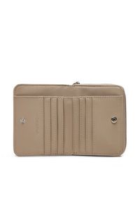 Calvin Klein Mały Portfel Damski Ck Must Aop Md Zip Around W Flap LV04F1037G Beżowy. Kolor: beżowy. Materiał: skóra