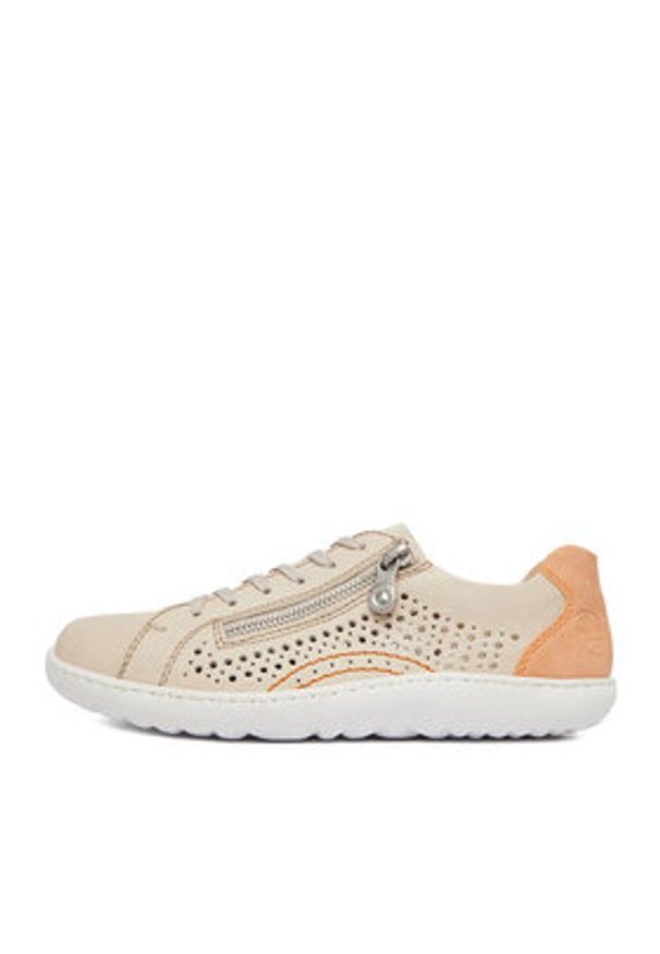 Rieker Sneakersy CEO-52824-60 Beżowy. Kolor: beżowy. Materiał: skóra