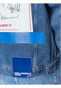 Karl Lagerfeld Jeans Kurtka jeansowa 235D1450 Niebieski Regular Fit. Kolor: niebieski. Materiał: jeans, bawełna