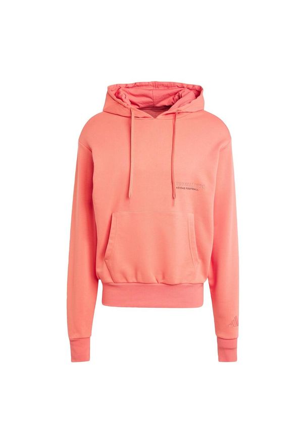 Adidas - Bluza z kapturem Fussballiebe Graphic. Typ kołnierza: kaptur. Kolor: czerwony, wielokolorowy, różowy